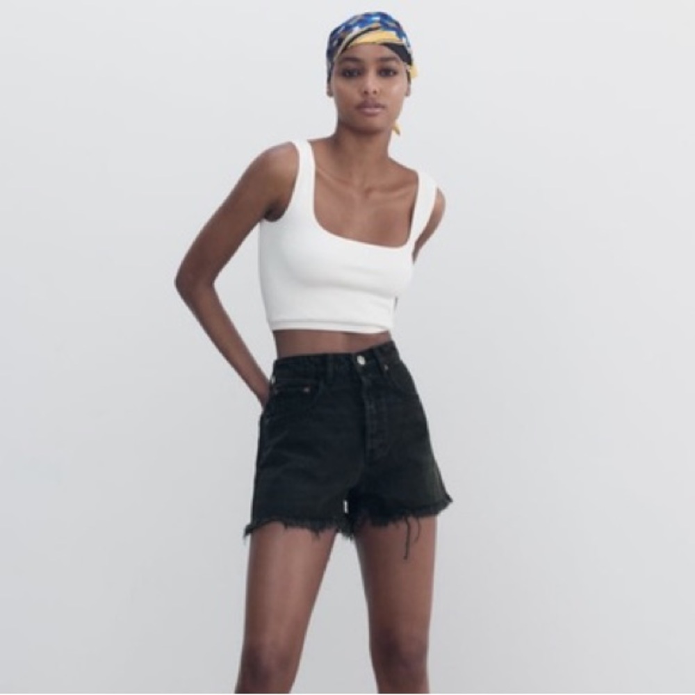 Black Jean Shorts